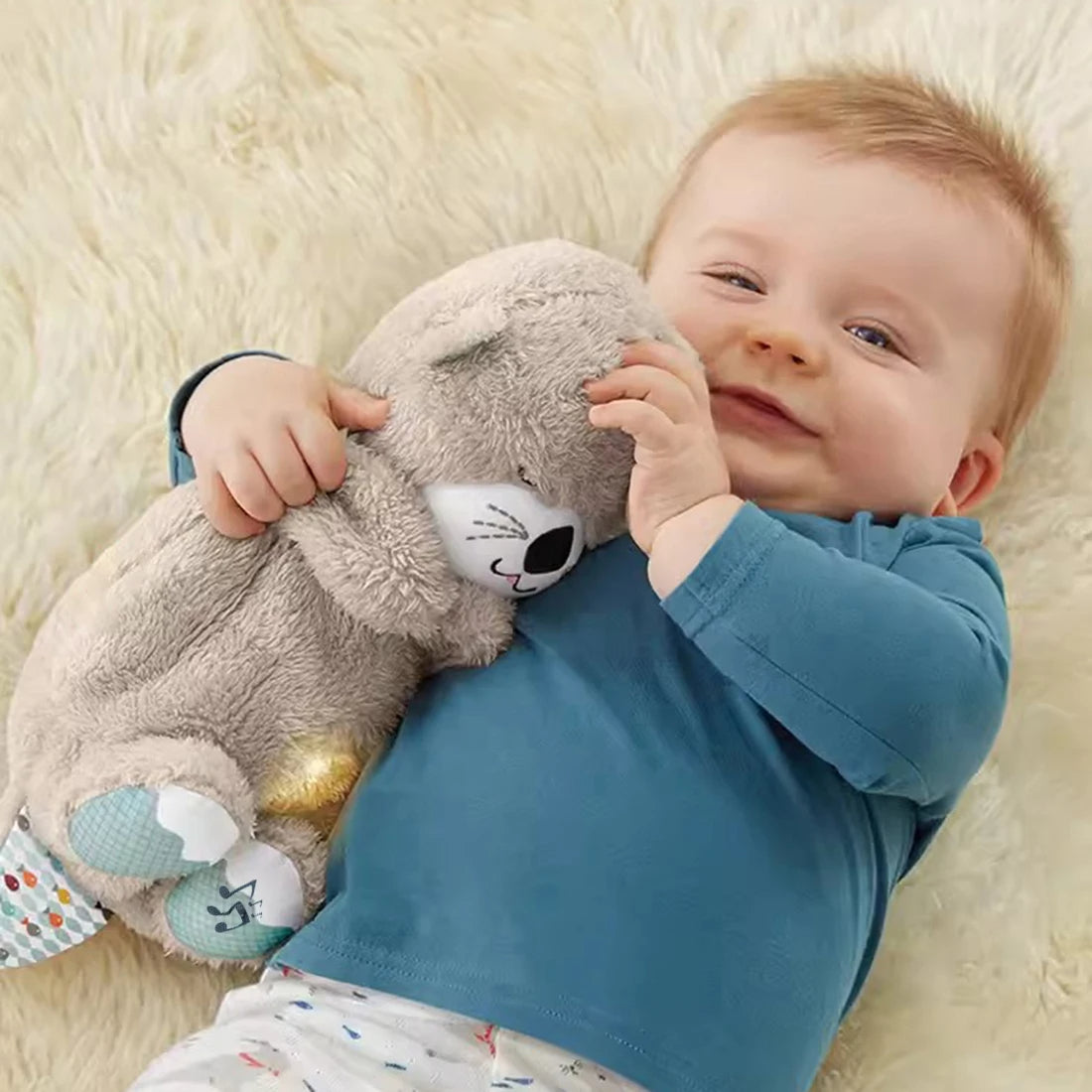 Breathing Otter Baby Stuffed Plush Toy